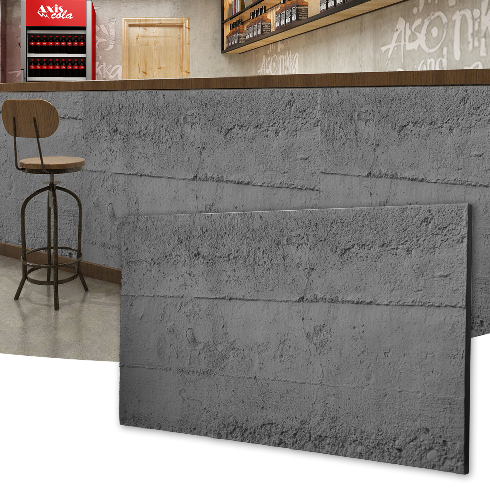 Wall Panel 3D Texture - Art3d 4PCS Cement Texture 3D Wall