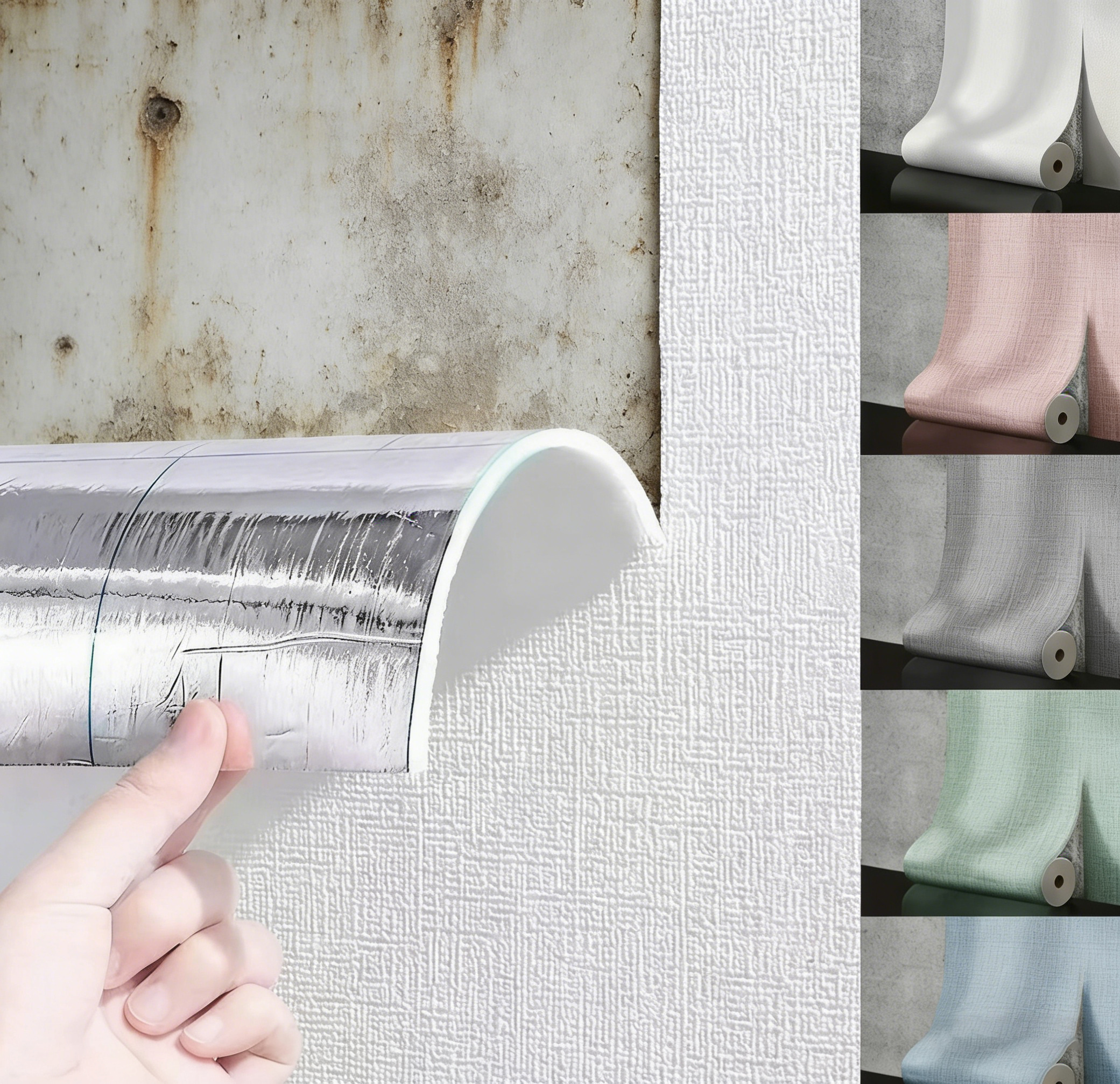Wall Panel 3D Texture - 50cm Self-Adhesive 3D Linen Foam Wall