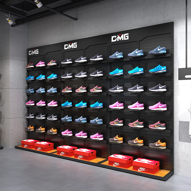 Interior Design Retail - TOP Fashion Men's Sneakers Shop Wooden