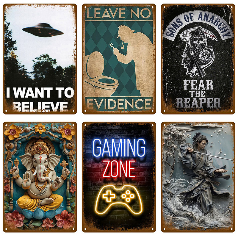 Retro Tin Sign Vintage Metal S - Interior Design Poster บทวิจารณ์และราคา