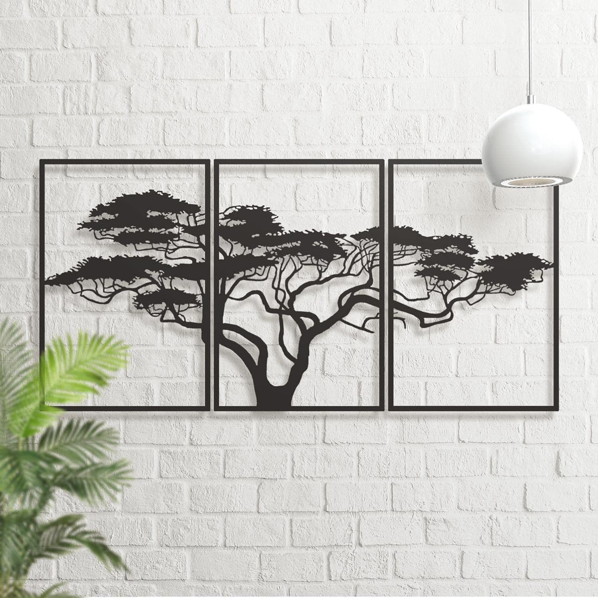 3pcs Black Metal Wall Art Deco - Interior Design Modern บทวิจารณ์และราคา