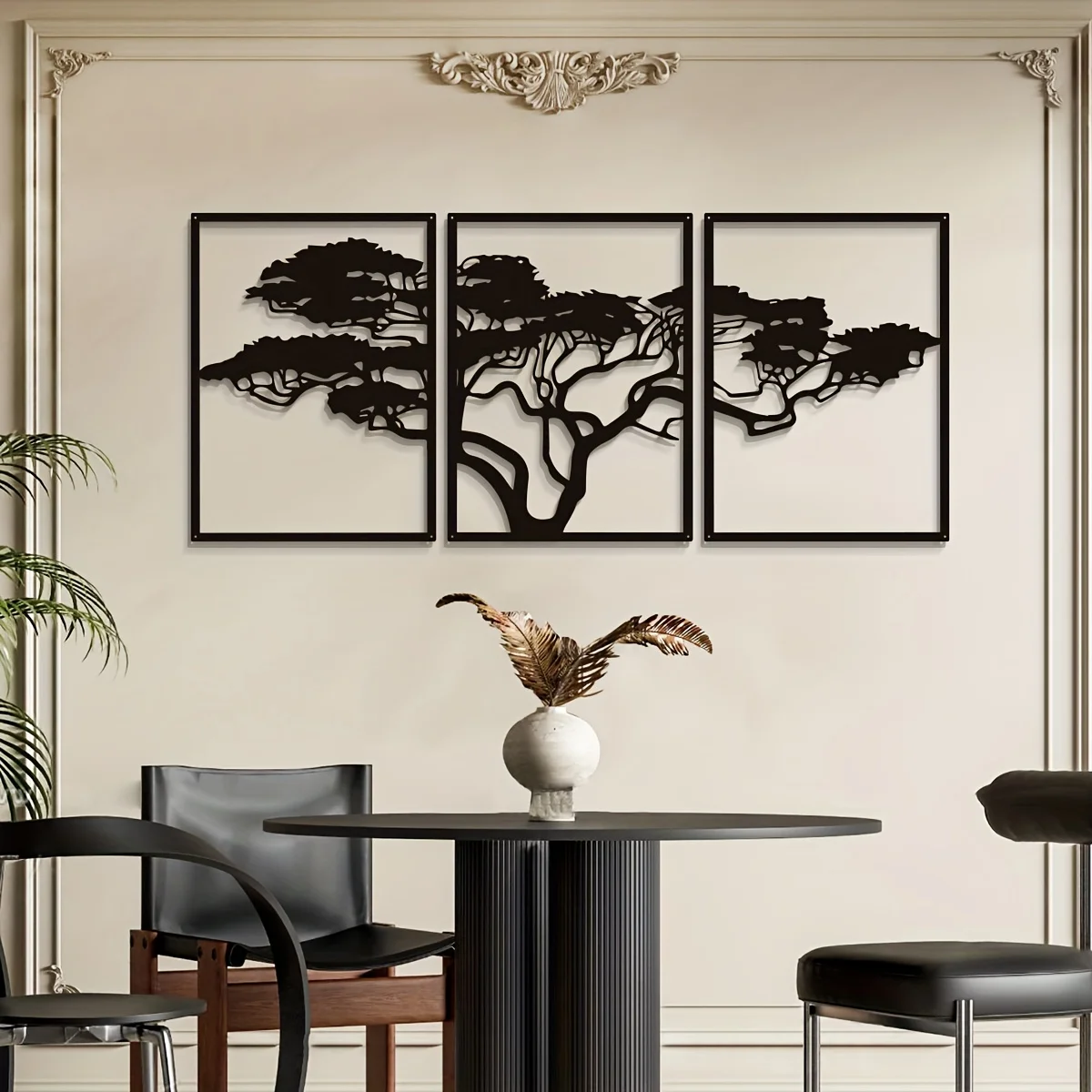 3pcs Black Metal Wall Art Deco - Interior Design Modern บทวิจารณ์และราคา