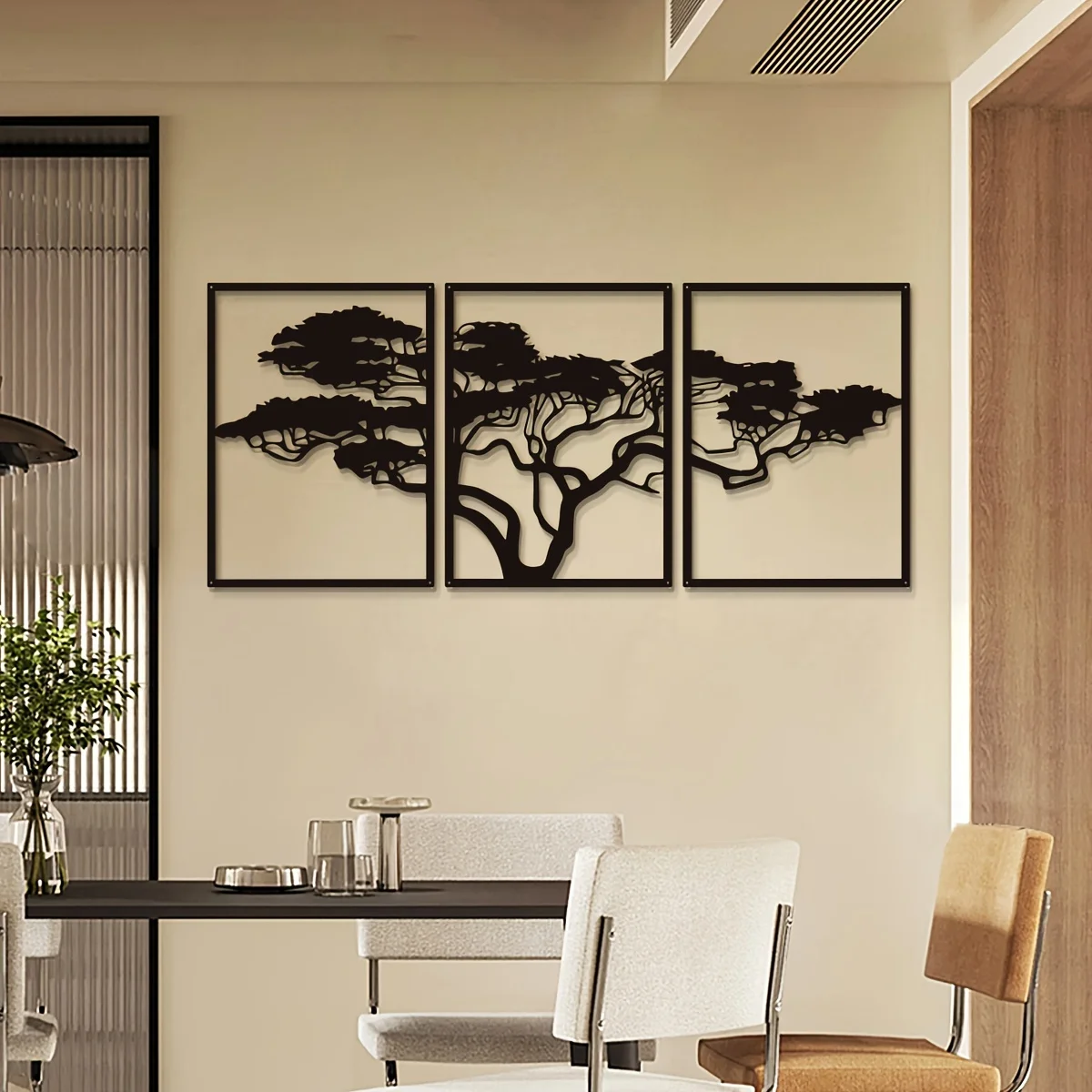 3pcs Black Metal Wall Art Deco - Interior Design Modern บทวิจารณ์และราคา