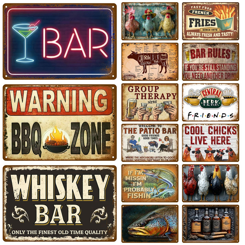 Vintage Bar Metal Signs Bathro - Interior Design Poster บทวิจารณ์และราคา