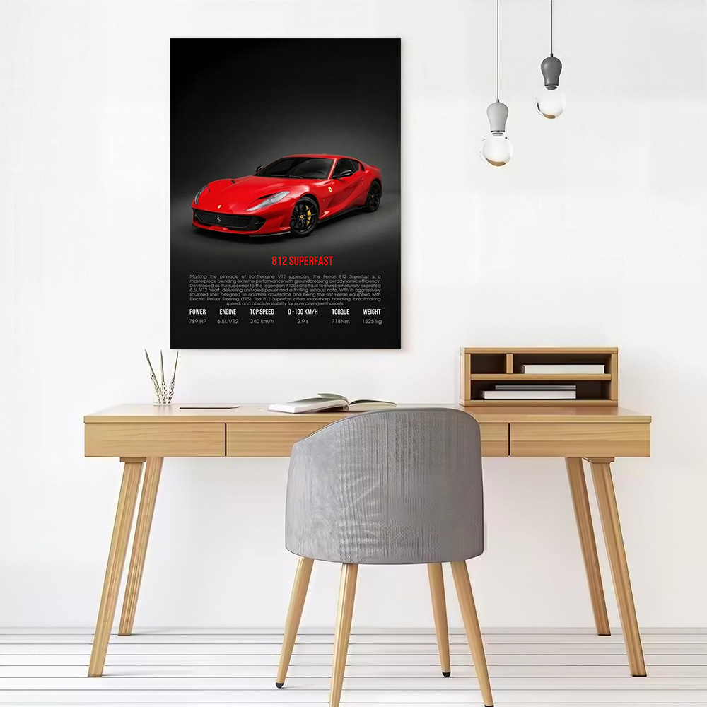 Supercar 812 Superfast Printed - Interior Design Modern บทวิจารณ์และราคา