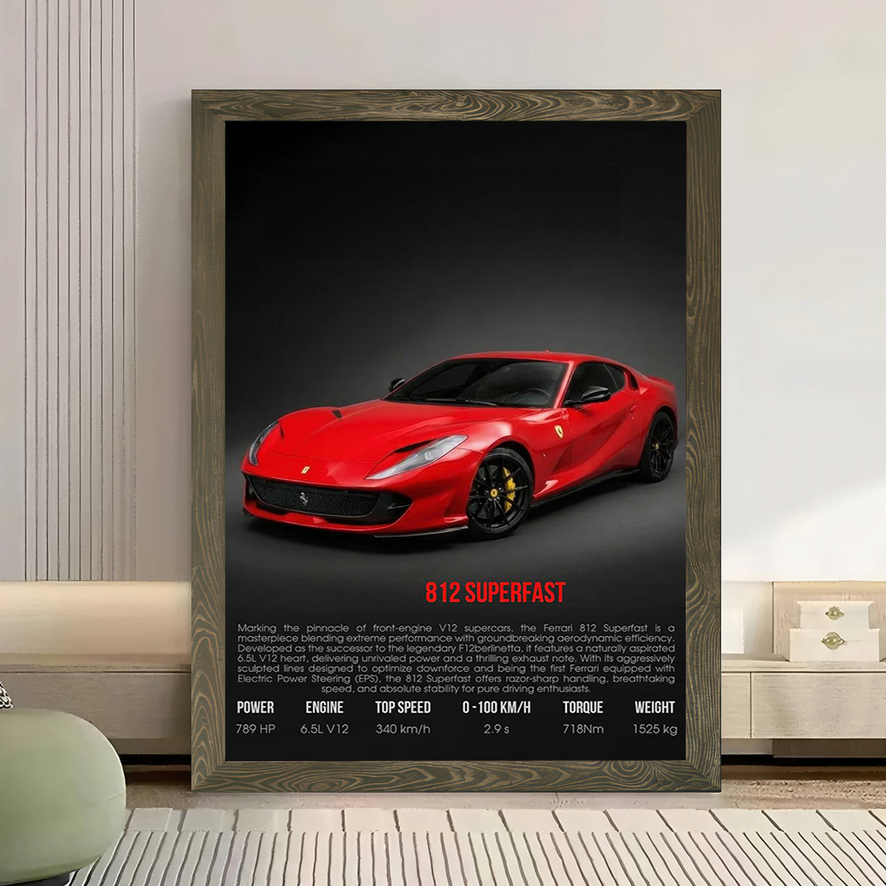 Supercar 812 Superfast Printed - Interior Design Modern บทวิจารณ์และราคา