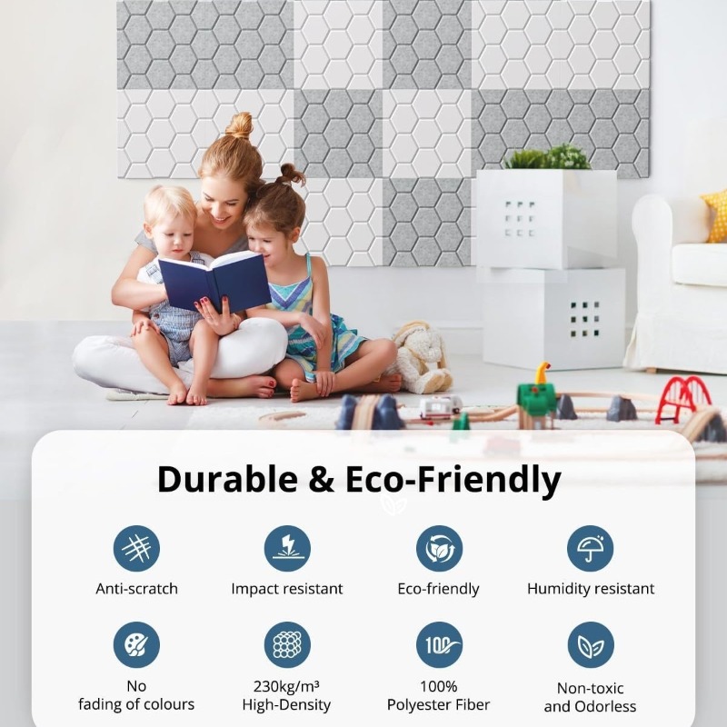 Acoustic Wall Panels Self-adhe - Wall Panel 3D Texture บทวิจารณ์และราคา