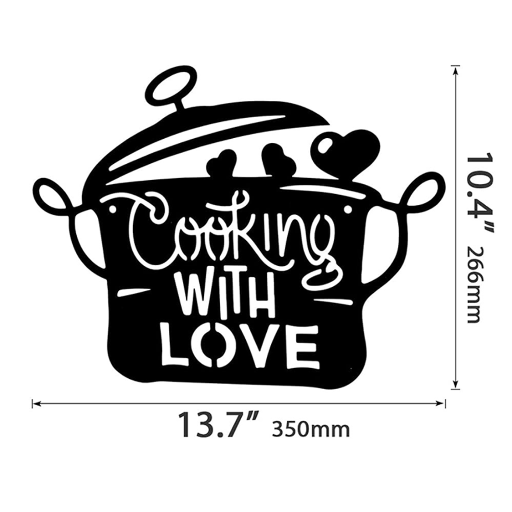 Black Metal Kitchen Pot Sign C - Interior Design Modern บทวิจารณ์และราคา