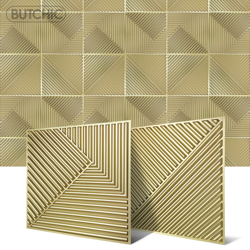 12pcs 50cm 3D wall decor Wood  - Wall Panel 3D Texture บทวิจารณ์และราคา