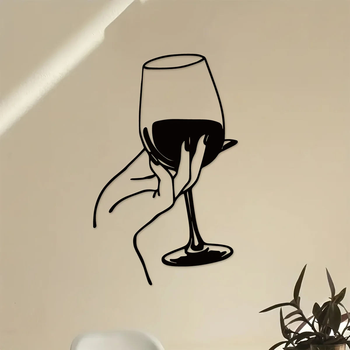 Wine Lover Lady Hand Metal Wal - Interior Design Modern บทวิจารณ์และราคา