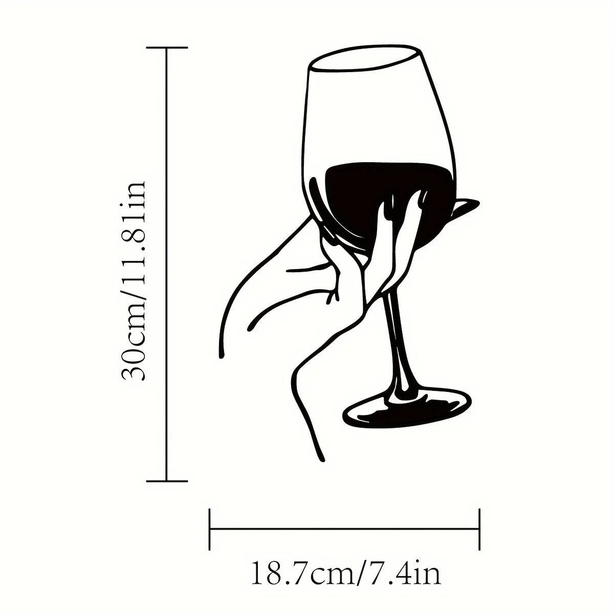 Wine Lover Lady Hand Metal Wal - Interior Design Modern บทวิจารณ์และราคา