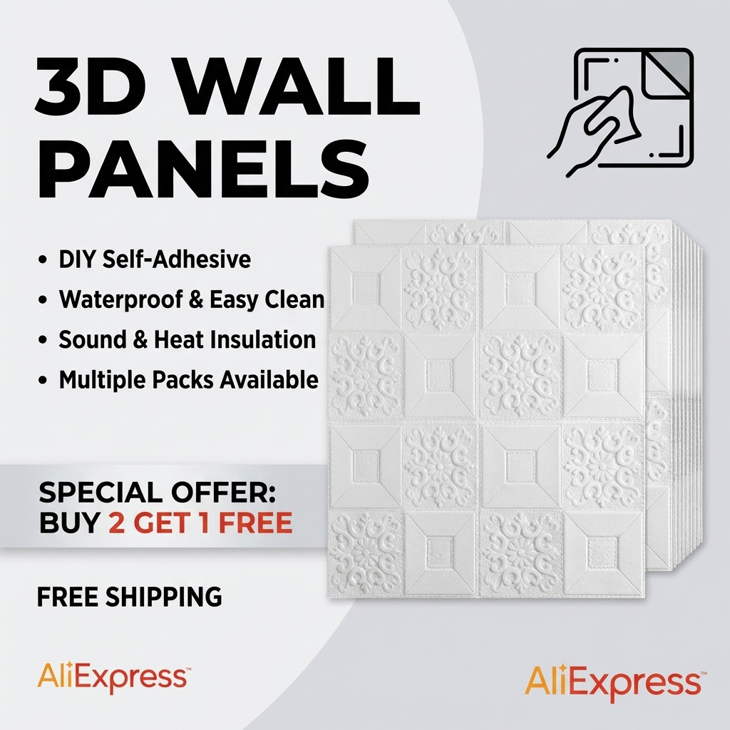 1-10 Packs 3D Wall Panels 12