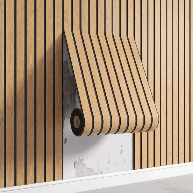 1 Roll 3D Wood Slat Wall Panel - Wall Panel 3D Texture บทวิจารณ์และราคา