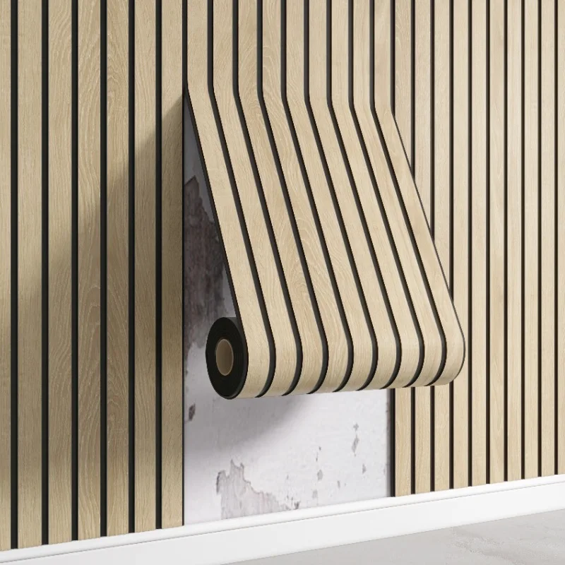 1 Roll 3D Wood Slat Wall Panel - Wall Panel 3D Texture บทวิจารณ์และราคา