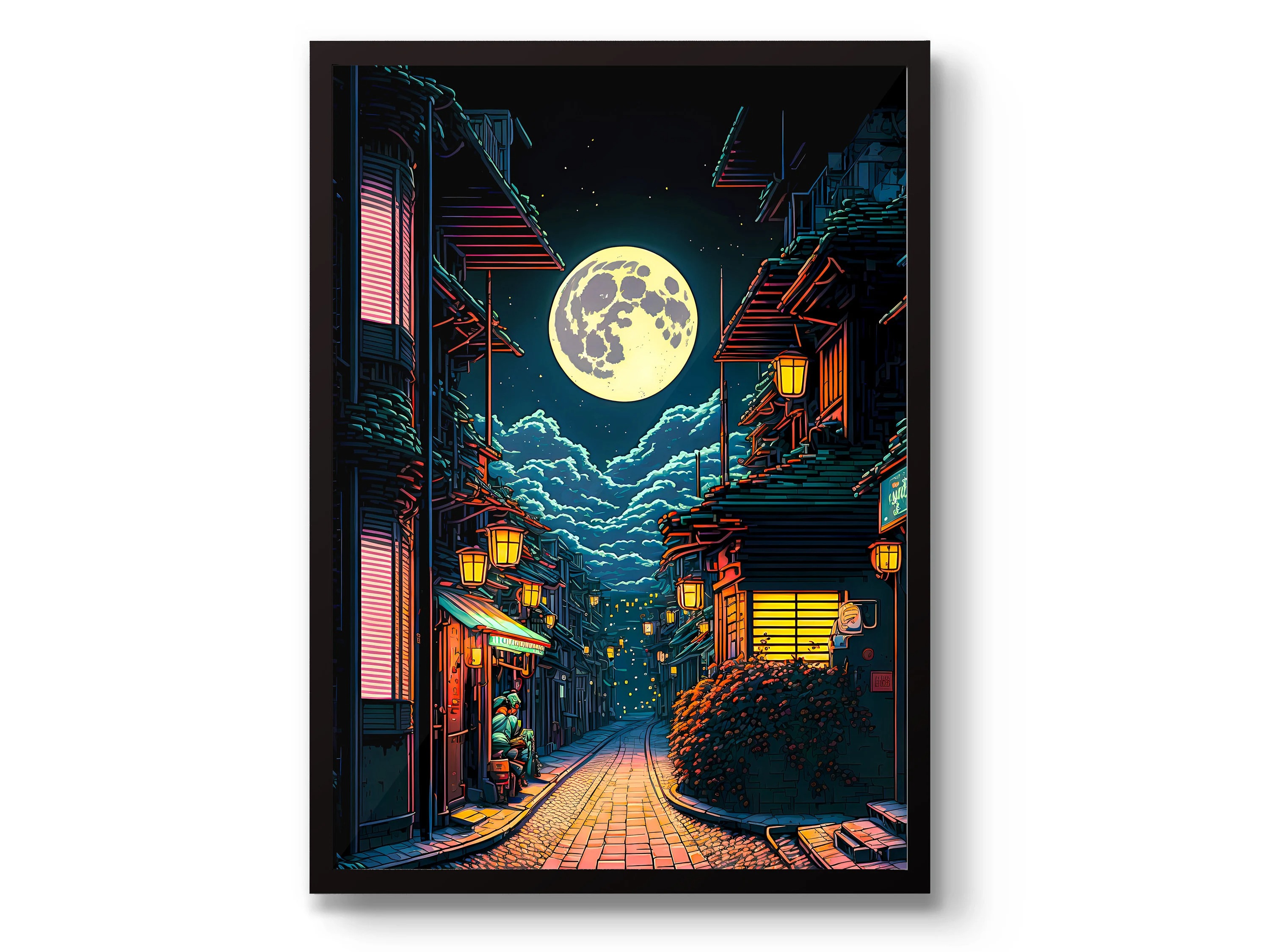Japanese Tokyo Teahouse Cartoo - Interior Design Poster บทวิจารณ์และราคา