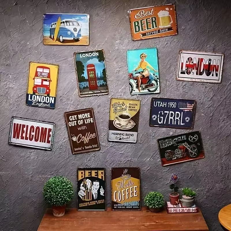 Vintage Bar Metal Signs Bathro - Interior Design Home Decor บทวิจารณ์และราคา