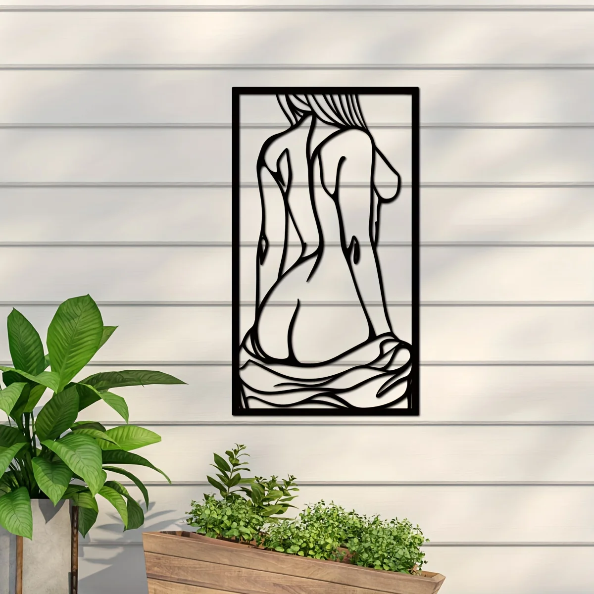 1pc Metal Art Wall Decor, Blac - Interior Design Modern บทวิจารณ์และราคา