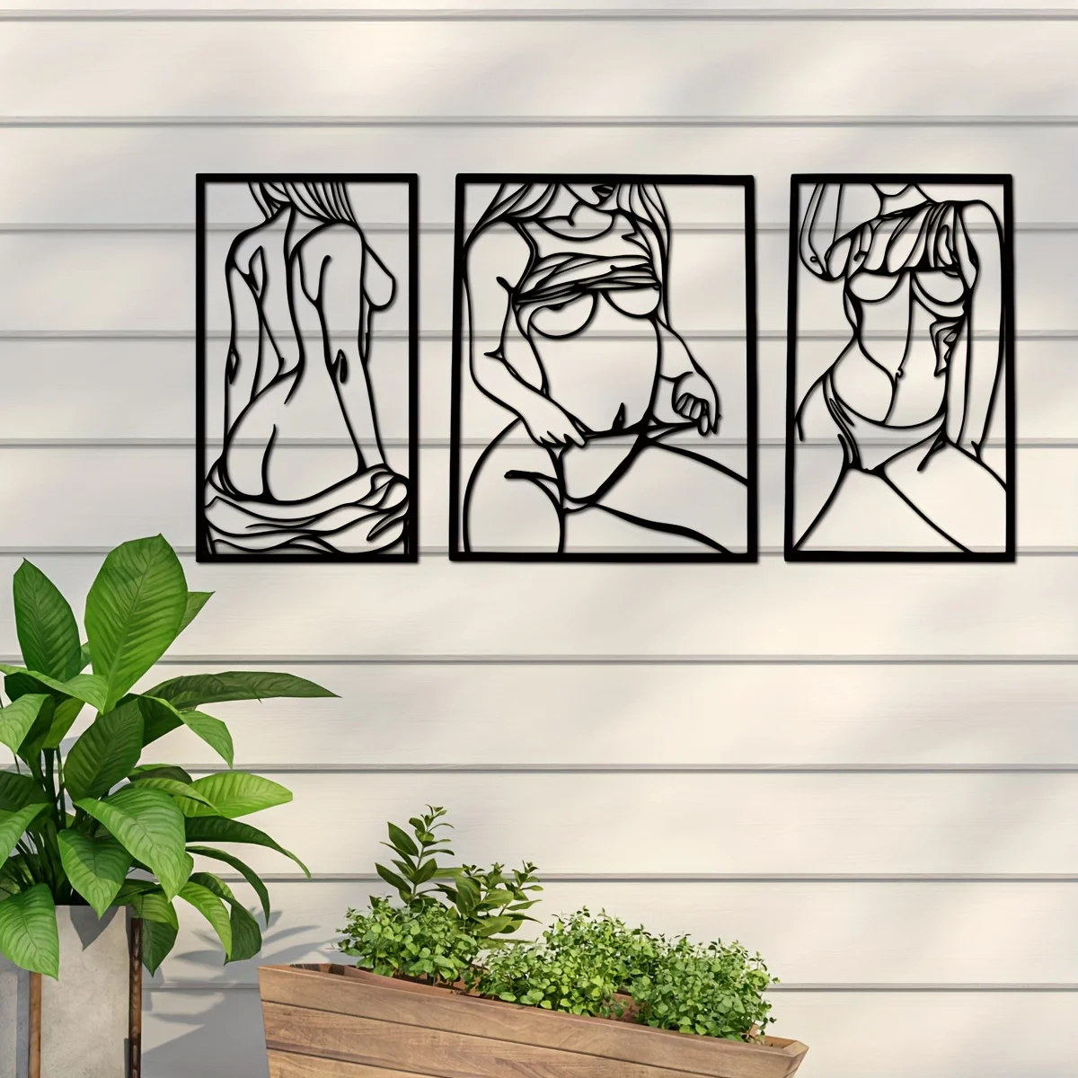 1pc Metal Art Wall Decor, Blac - Interior Design Modern บทวิจารณ์และราคา