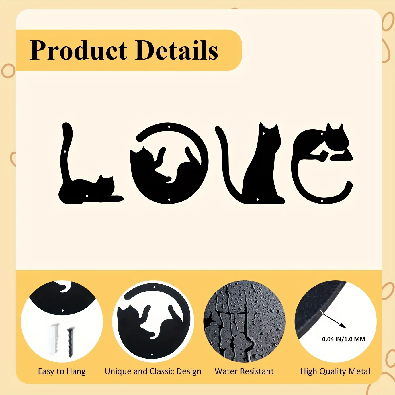 HelloYoung 4pcs/set Cute Cat M - Interior Design Modern บทวิจารณ์และราคา