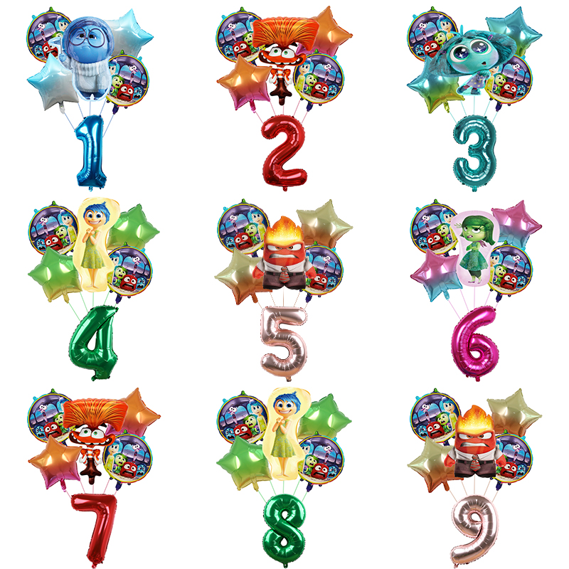 6pcs New Inside Out2 Balloons  - Interior Design Home Decor บทวิจารณ์และราคา