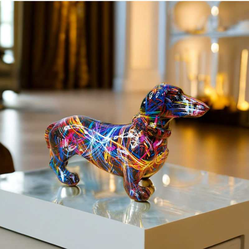 Graffiti Dachshund Figurine Co - Interior Design Home Decor บทวิจารณ์และราคา
