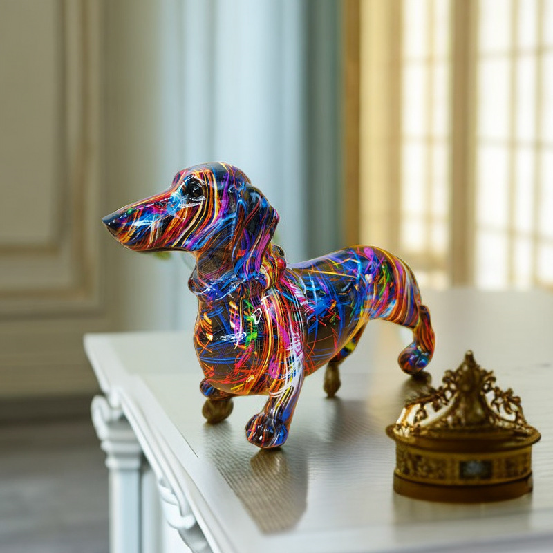 Graffiti Dachshund Figurine Co - Interior Design Home Decor บทวิจารณ์และราคา