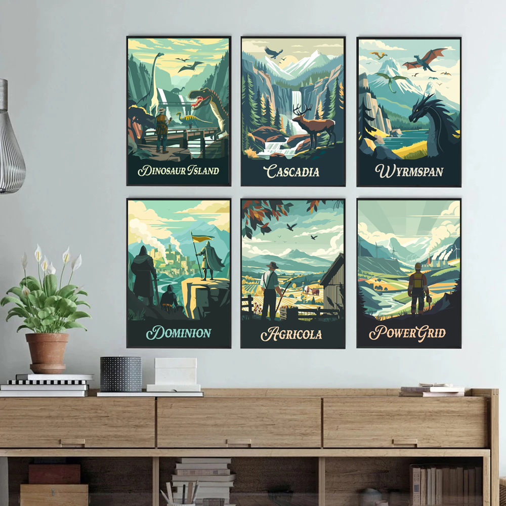 Cartoon Abstract Game Scene La - Interior Design Poster บทวิจารณ์และราคา