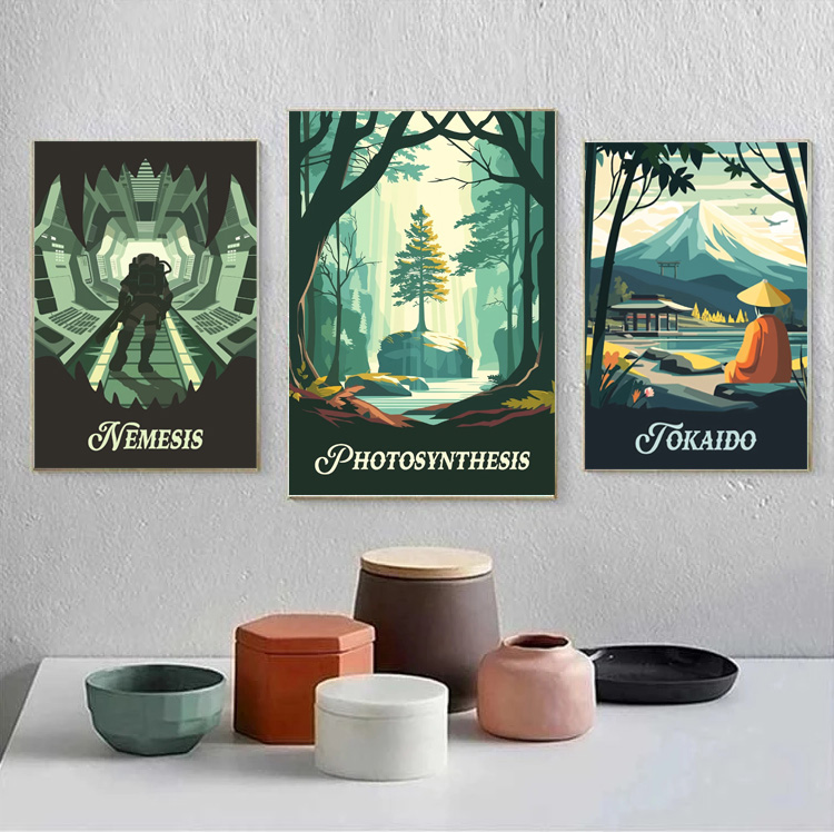 Cartoon Abstract Game Scene La - Interior Design Poster บทวิจารณ์และราคา