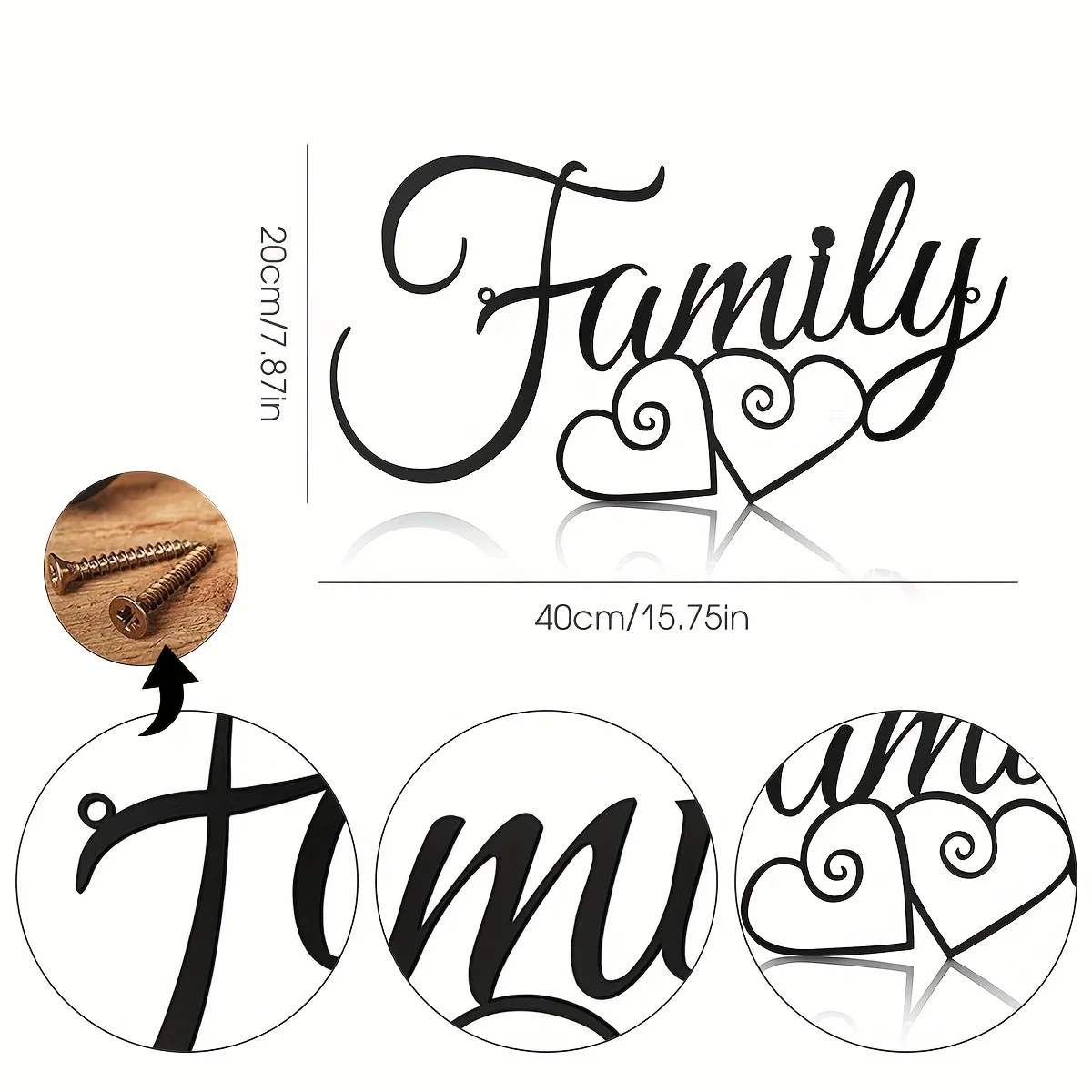 CIFBUY Family Wall Sign Metal  - Interior Design Modern บทวิจารณ์และราคา